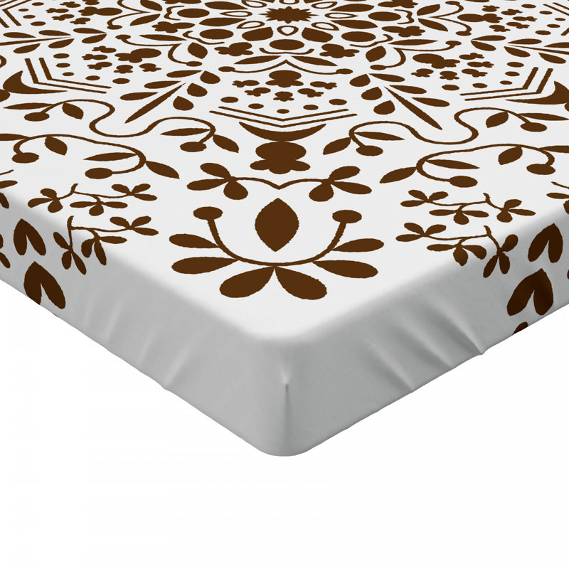 Mandala Microfiber Floral Fitted Sheet, Full Fitted Sheet