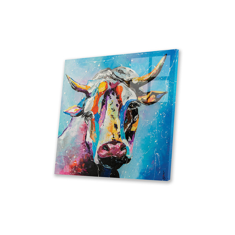 Vache colorée sur plastique / acrylique par KuptsovaArt Peinture