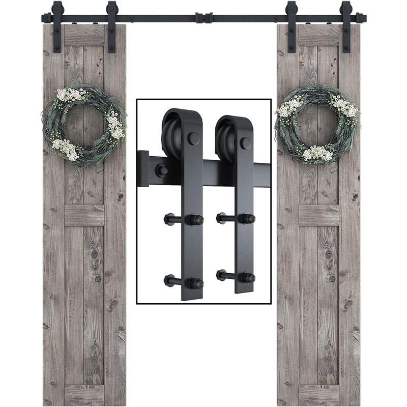 Ensemble de quincaillerie pour porte de grange double 6 pi ...