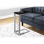 Table d'appoint avec plateau en stratifié noir et base en métal gris pour cadre de vie, espaces appropriés