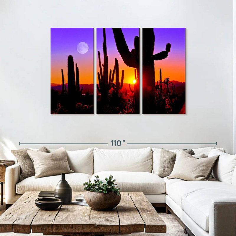 Silhouette de cactus Harnek Saguaro, H 48 po x l 74 po