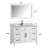 Dallaire 60'' Single Bathroom Vanity with Carrara Marble Top-1011833950