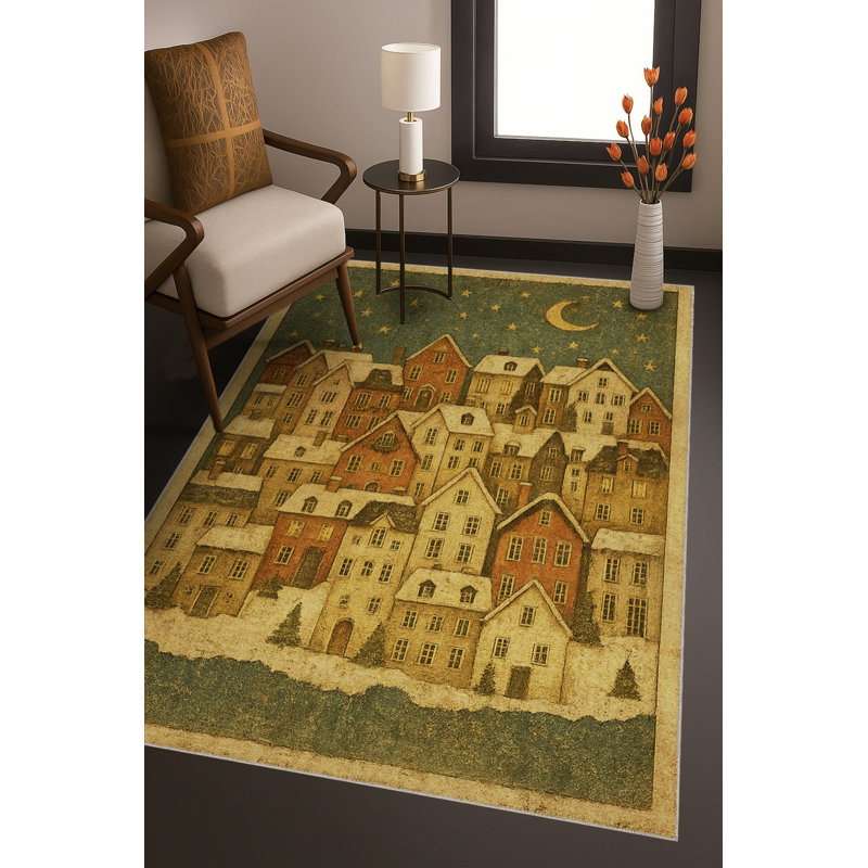 Tapis tissé crème Mosso, 3'3" x 4'11"