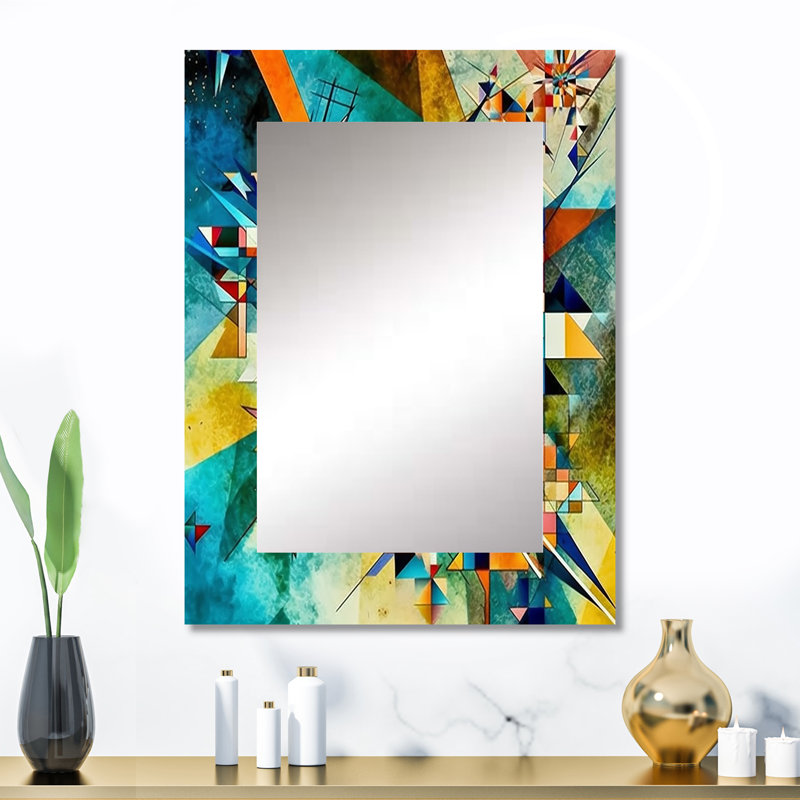 Automne Jazz dans l'après-midi géométrique Fusion, 32 po x 24 po