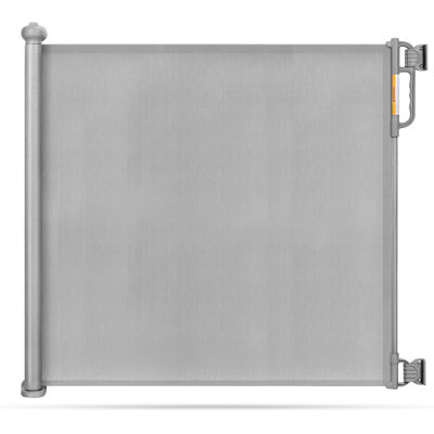 Retractable Baby & Pet Safety Gate: No-drill, wide adjustable mesh barrier for easy, damage-free installation.