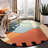 Abstract Hand-Tufted Wool Gold Area Rug-697383074