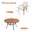  Waverly Round Outdoor Dining Set with Cushioned Wicker Chairs-365013930