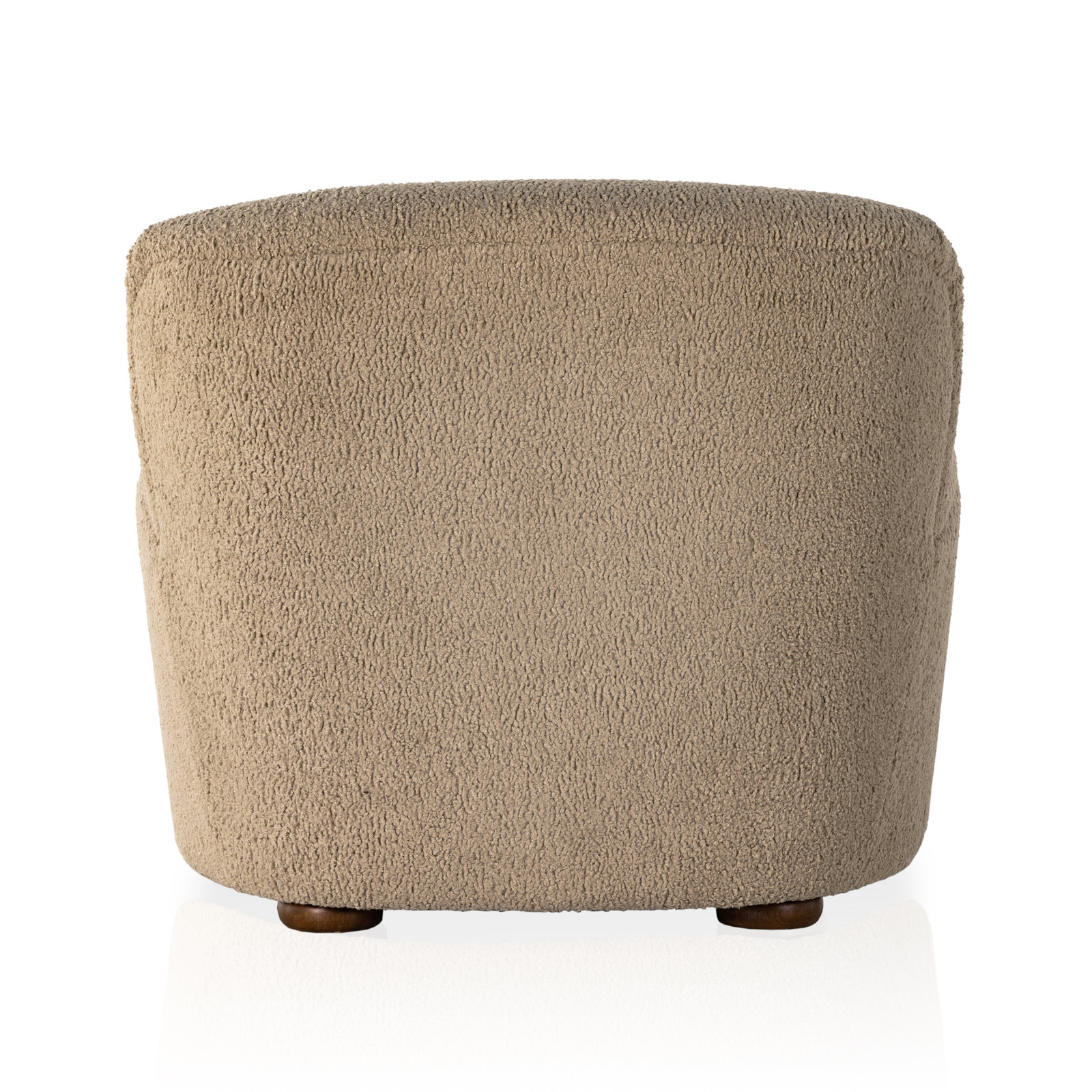 Alura 36" Chaise Lounge, Toast Faux Sheepskin