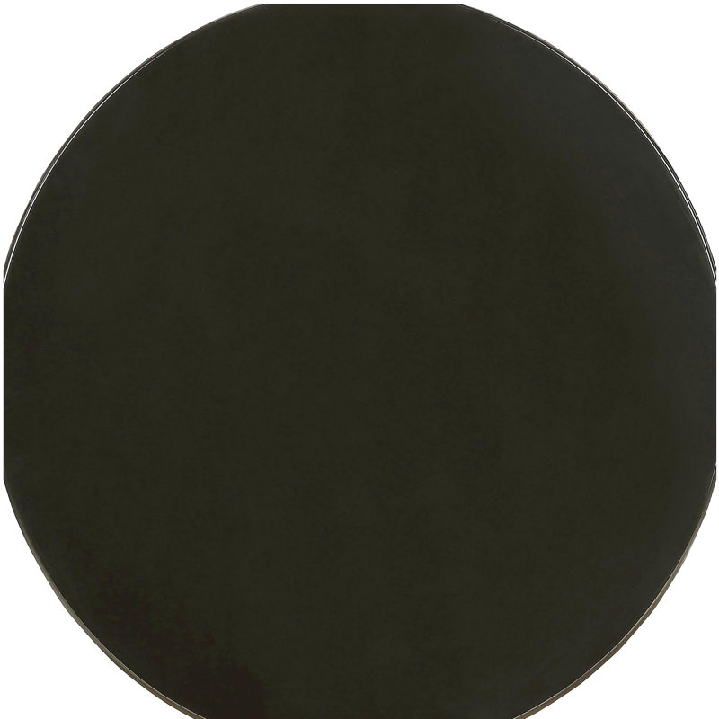 Table d'appoint ronde noire en bois, Noir