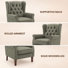 Angiolino Upholstered Button Tufted Small Accent Chair Armchair