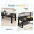 All-Weather Metal Outdoor Coffee Table With Wood-Look Top And Frame-51156920