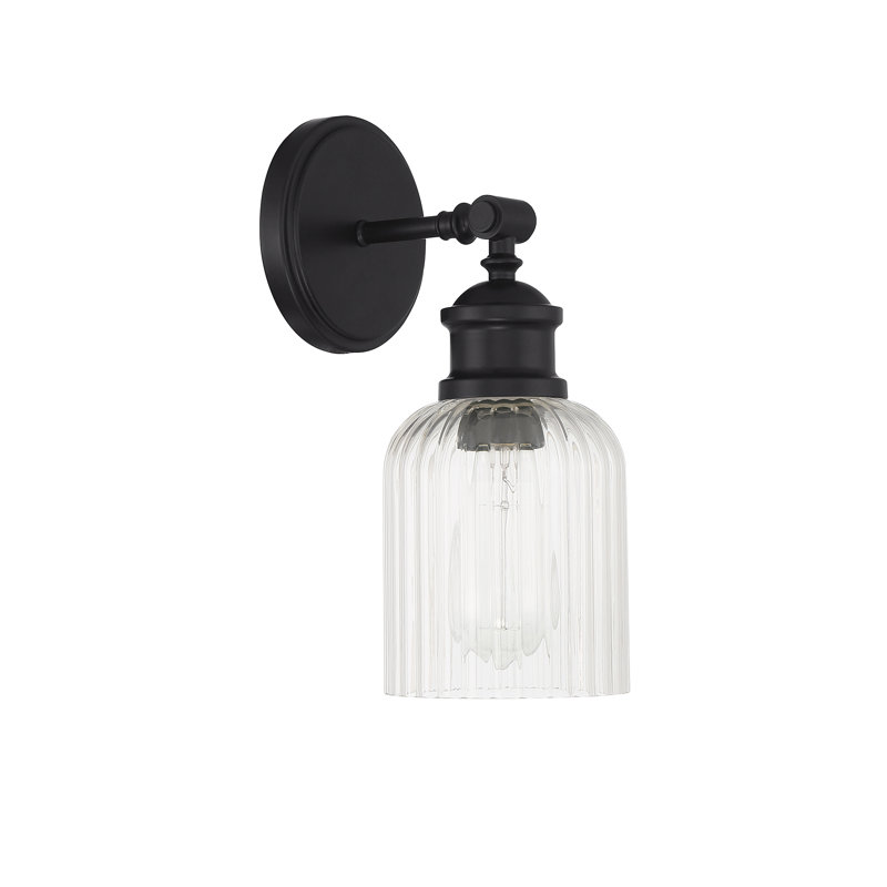 Applique murale 1 lumière Meridian en noir mat, Noir