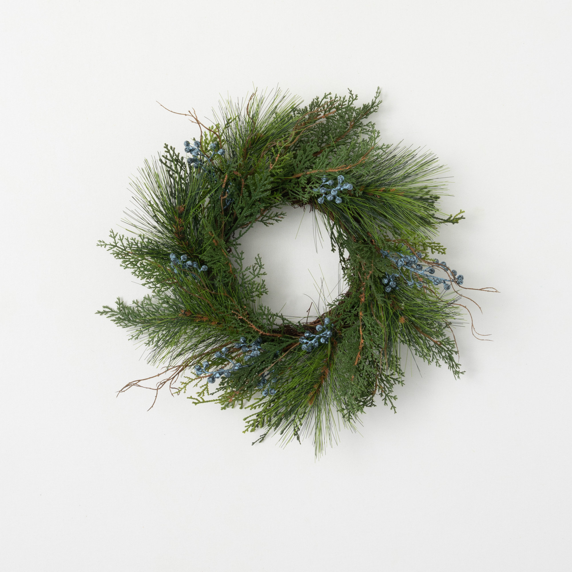 The Twillery Co.® 15" Faux Juniper Wreath & Reviews Wayfair