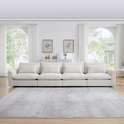 4 places assises profondes pour le salon, canapés confortables pour le salon moderne avec 4 coussins de taille
