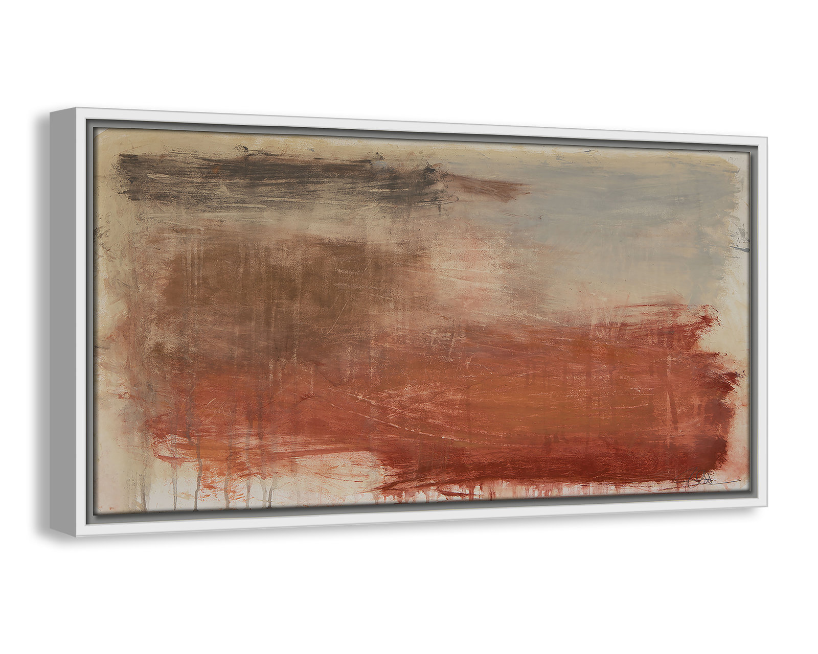 Colin "Autumn Over The Riviera" Print, 13.5" H x 25.5" W, White