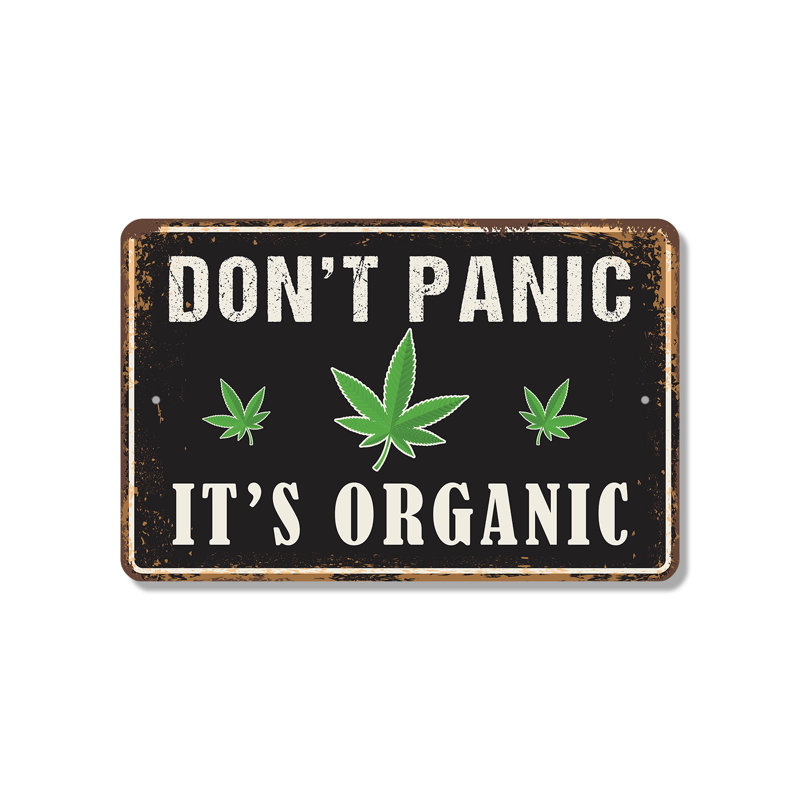 Plaque en plastique biologique 8 po x 12 po Ne paniquez pas