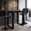 Adjustable Height Counter Stool with Metal Frame