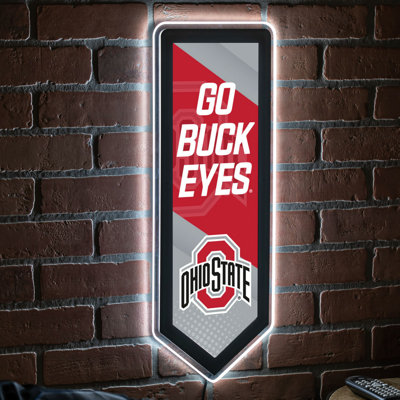 NCAA Team Pennant Shaped LED Lighted Wall Sign