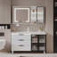 Meuble-lavabo sur pied 47,64 po avec armoire à miroir minimaliste moderne et minimaliste-1651395787