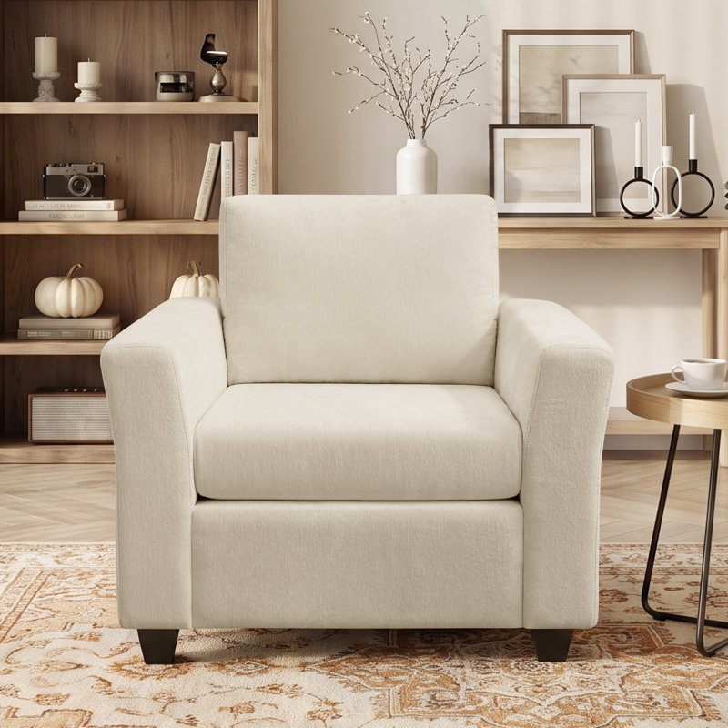 Chaise d'appoint 40,35 po (ensemble de 2), Beige