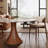 5 - Piece Mid-Century Round Pedestal Kitchen Dining Table Set With 4 Upholstered Chairs-463242854-441866736