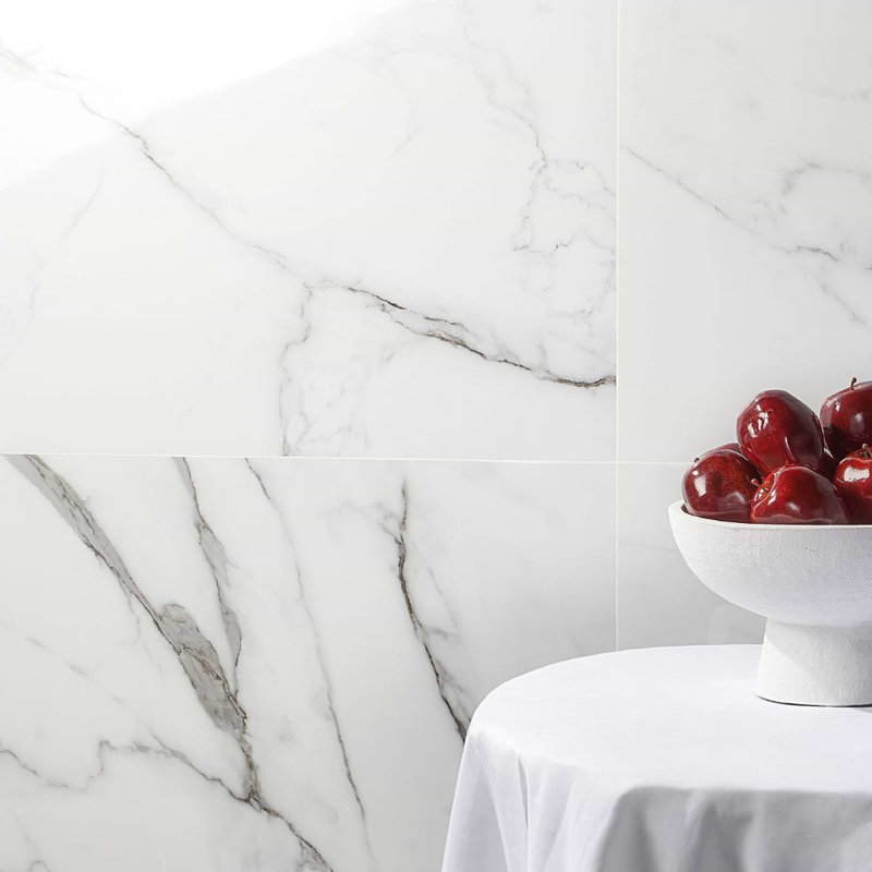 Dreamstone 24X48 Polished Porcelain Tile, Statuario Valley Polished