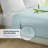 100% Organic Viscose From Bamboo Flat Sheet Only, 300 Thread Count, Extra Wide, Cooling & Breathable, Double Stitching, Bedding Sheet - Gift-Ready Packaging (Coastal Blue)-111656279-111656270
