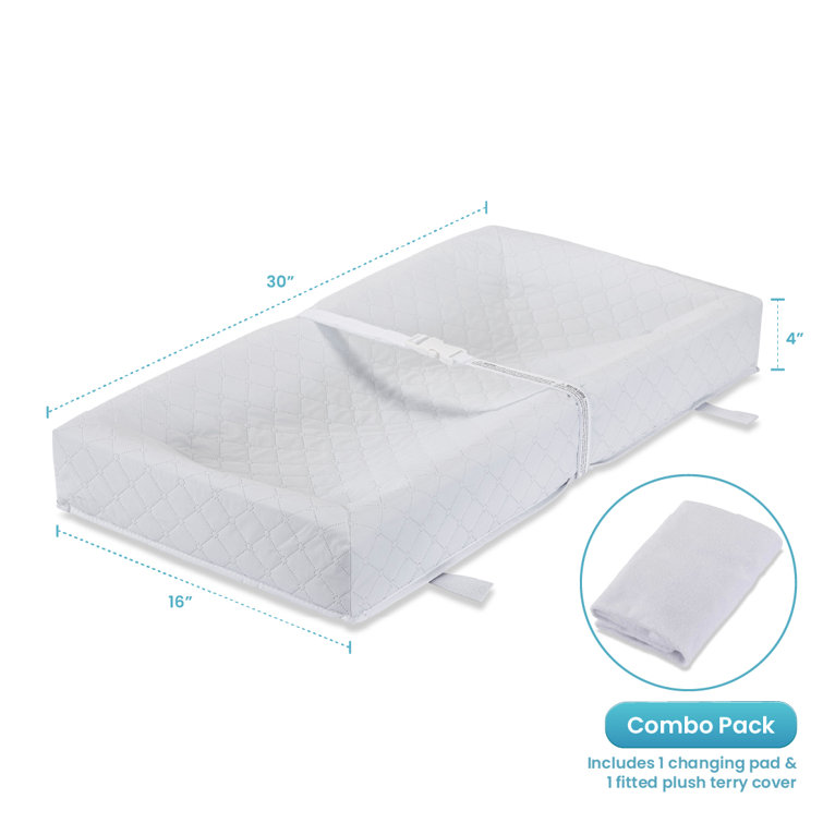 Contoured Waterproof Diaper Changing Pad 30 with Easy to Clean Cover