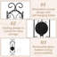 Appliques murales de bougie - ensemble de 2 bougeoirs noirs pour pilier