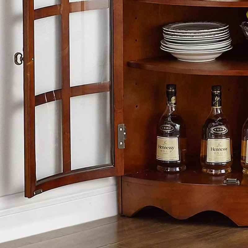 Brown Solid Wood Corner cabinet