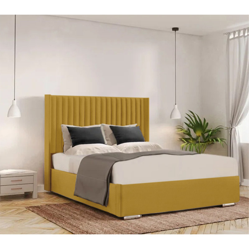 Chanteria Upholstered Bed, Small Double (4'), Turmeric