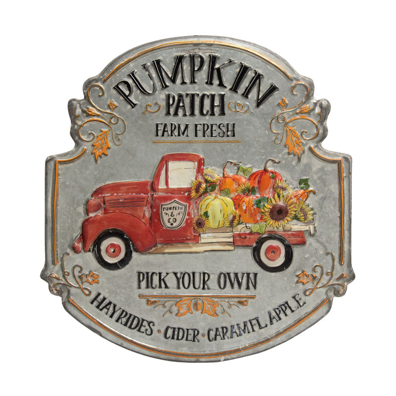 Plaque de camion citrouille