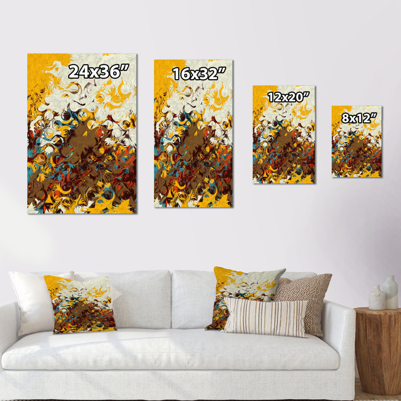 «Yellow Rainbow», reproduction d'art encadrée sur toile, H 32 po x l 16 po x P 1 po, Toile tendue
