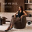 Fauteuil d'appoint moderne pivotant en tonneau pivotant pour le salon-1816318102