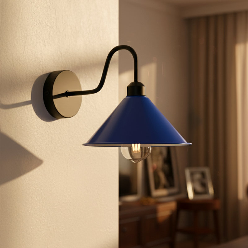Armed Sconce, Navy Blue