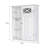 Wooden Removable Wall Cabinet with Glass Door, Adjustable Shelf & Side Open Storage for Bathroom or Laundry Storage