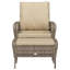 Chaise de patio en poly rotin brun clair Latitude Run®-1039964998-1039964999
