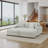 4 - Piece Upholstered Offwhite Chenille Modular Sectional Sofa with Throw Pillows & Removable Ottomans-87154108