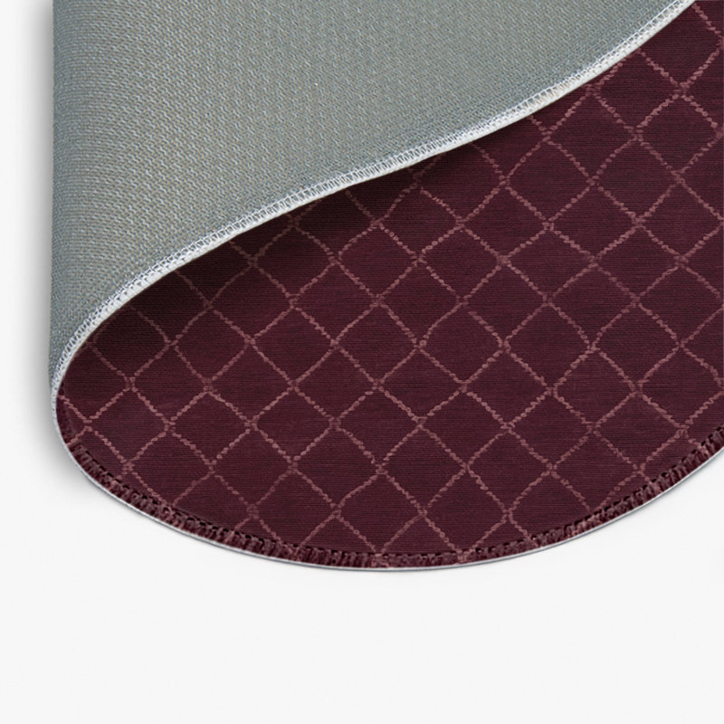 Tapis rouge intérieur et extérieur Trellis, Rond 5 pi