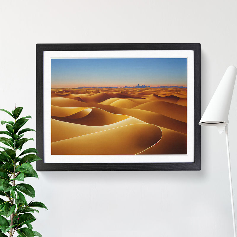 Golden Sand Desert Vol.3 - Single Picture Frame Print, Black Framed, 34cm H x 46cm W x 2cm D