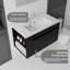 Meuble-lavabo flottant 36 po avec lavabo, porte à fermeture en douceur, lavabo en céramique, contreplaqué 36 po-133693295