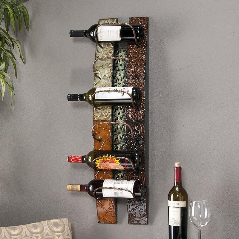 Zendaya 6 Bottle Wall Mounted Wine Bottle Rack