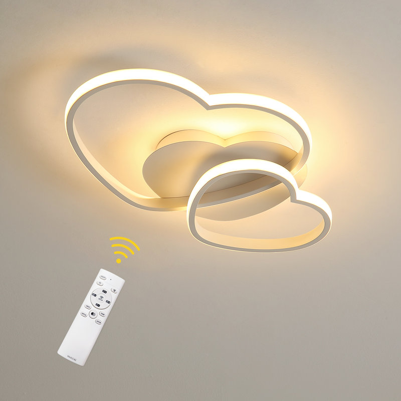 Stager Dimmable 50cm LED Integrated Semi Flush Mount, White