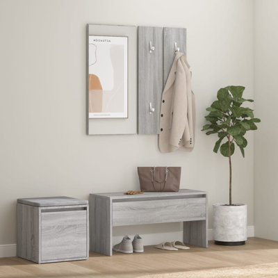Jojuan vidaXL Hallway Furniture Set Engineered Wood