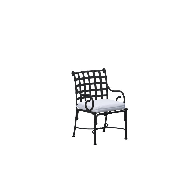 KROSS - Dining Armchair - Mat Black Frame - Savane White Cushion