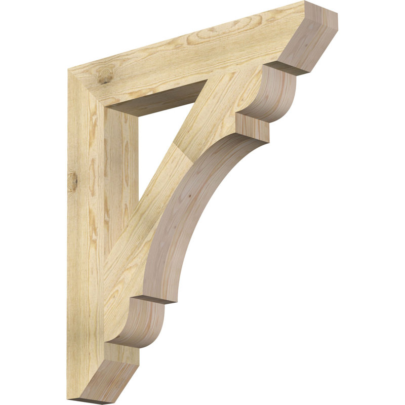 H 6 po x l 40 po x Support en bois / corbeau, Sapin de Douglas, H 40 po x l 6 po x P 36 po