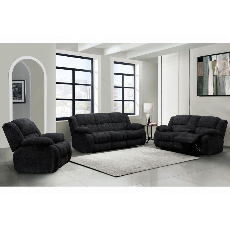 Fauteuil inclinable souple, fauteuil inclinable Stonic, Noir