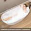 Baignoire de trempage autoportante autoportante en acrylique 63 po x l 31 po x 63 po avec drain escamotable amovible en chrome