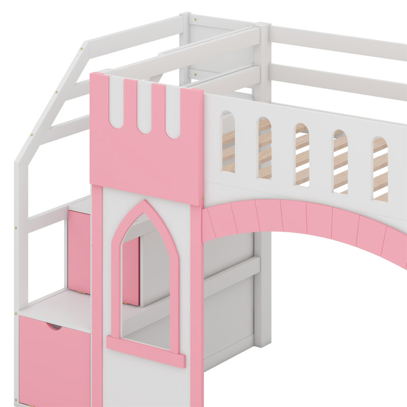 Lit mezzanine simple Jestyn Kids, Rose