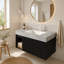 Meuble-lavabo mural flottant 36 po avec lavabo 36 po, noir pour rangement de salle de bain-1236449913-1236449916-1236449918